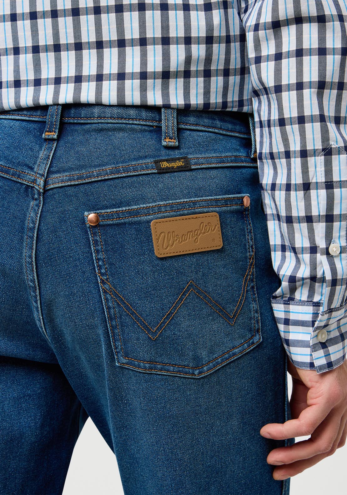 Wrangler Wrancher Bootcut Jeans - Grey 4 Shaws Department Stores