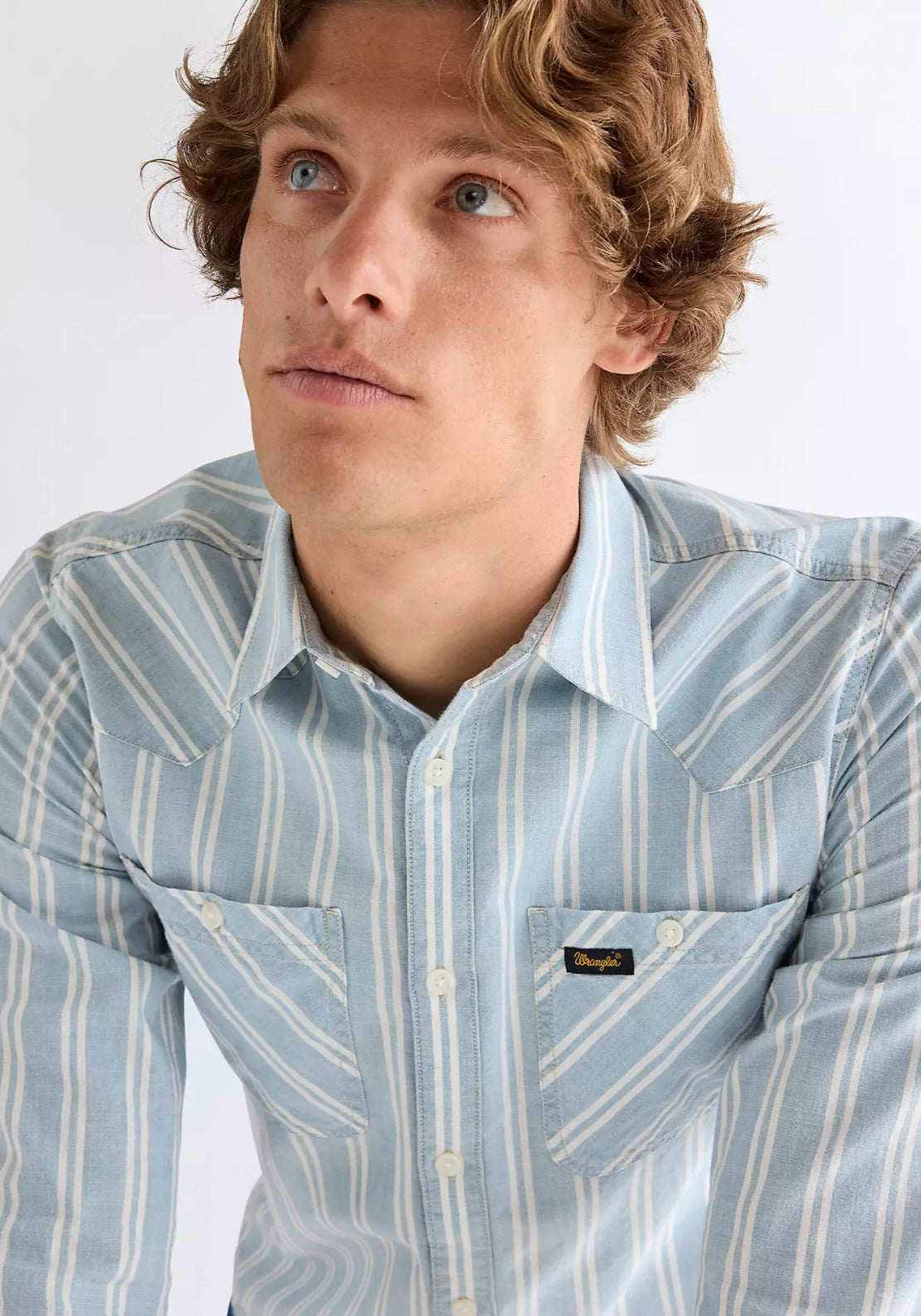Chambray Shirt - Light Stripe