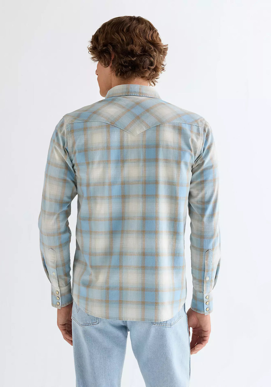 Regular Western Shirt - Blue Tan