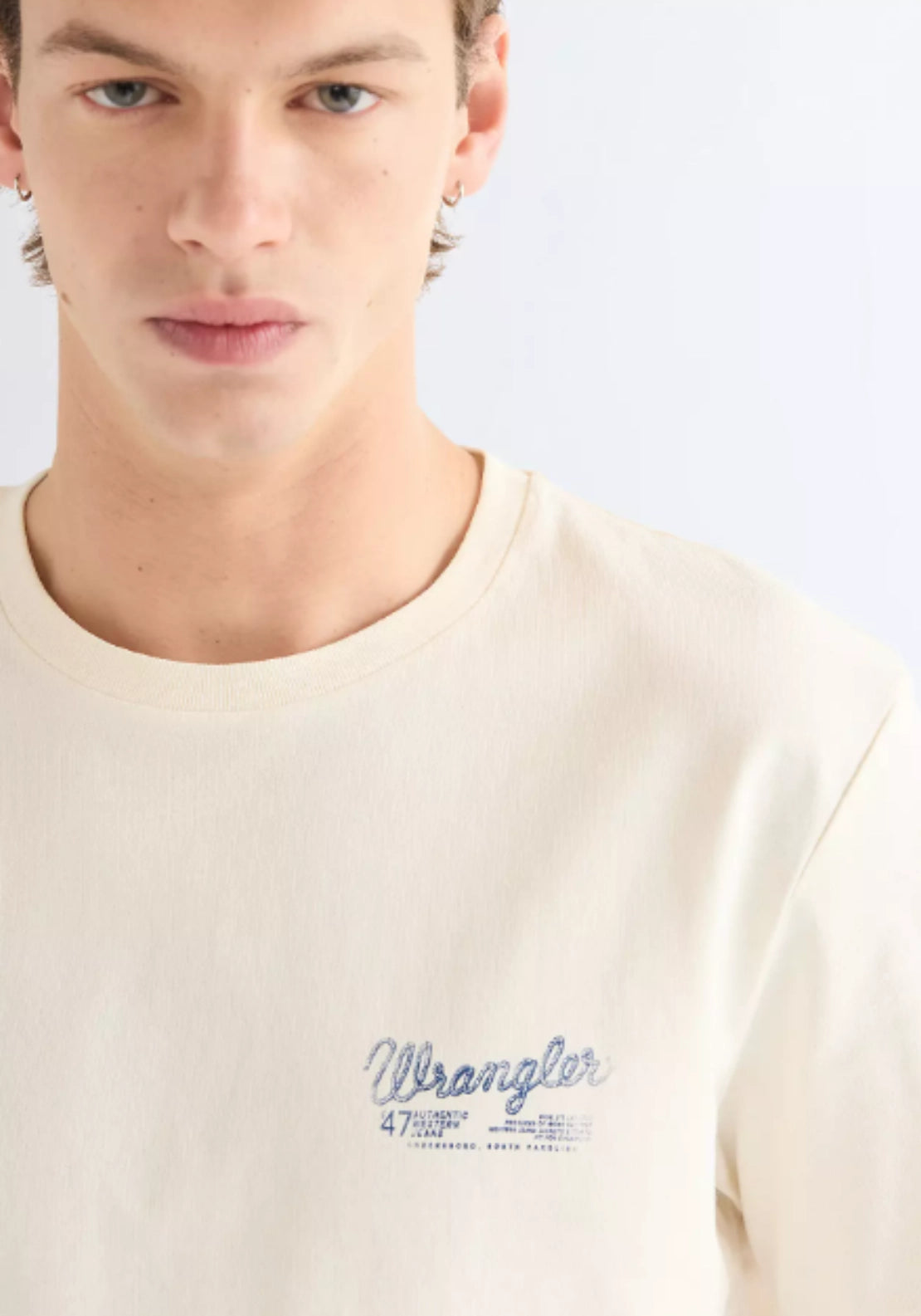 Wrangler Graphic Tee - Egret 3 Shaws Department Stores