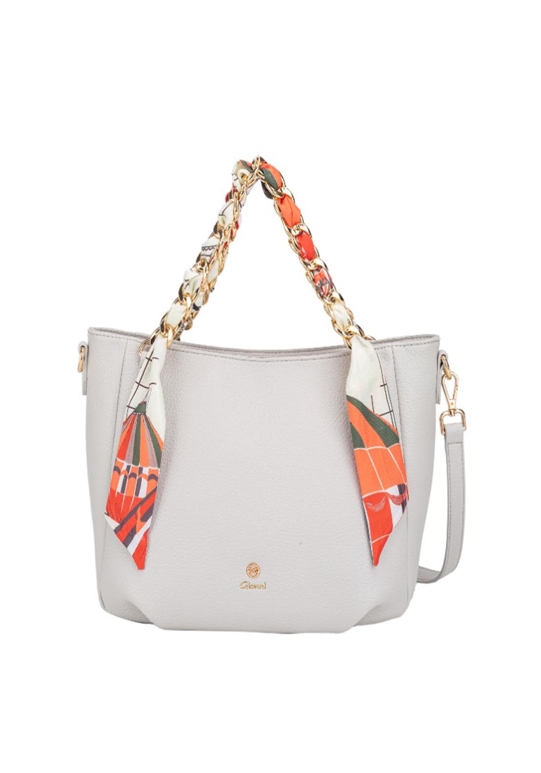 Gionni Seebreeze Tote Bag With Scarf - Stone 1 Shaws Department Stores