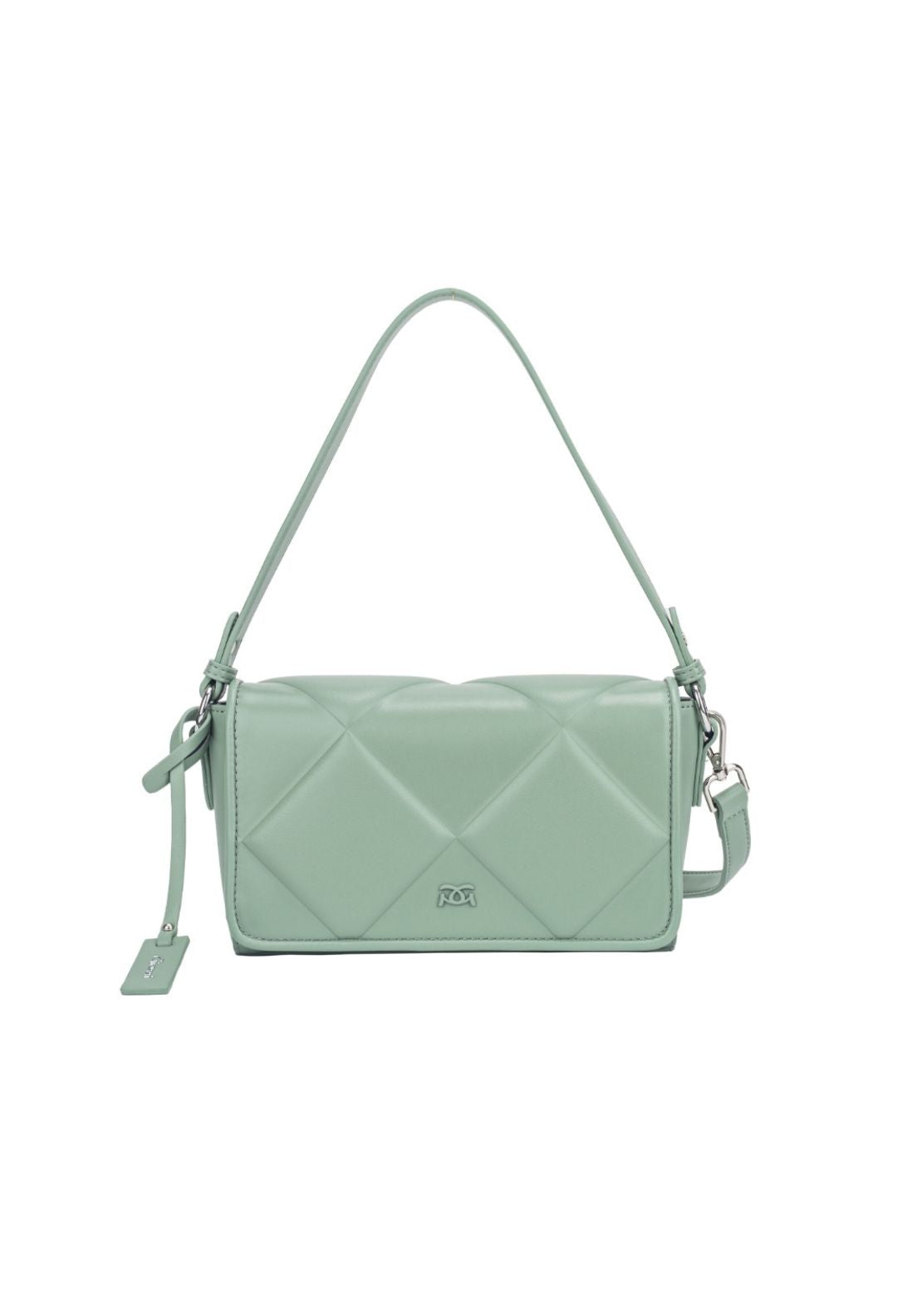 Gionni Pearl Debossed Flapover Bag - Green 1 Shaws Department Stores