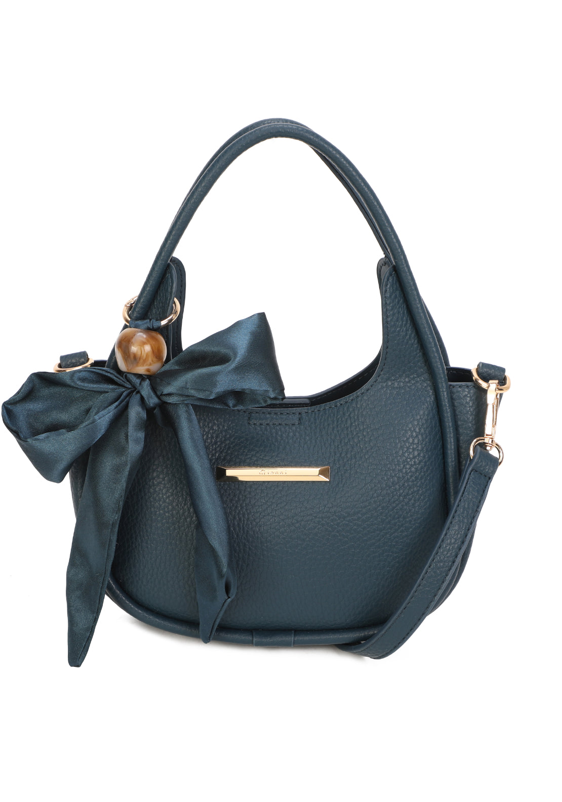 Gionni Amber Curved Crossbody Bag - Navy 1 Shaws Department Stores