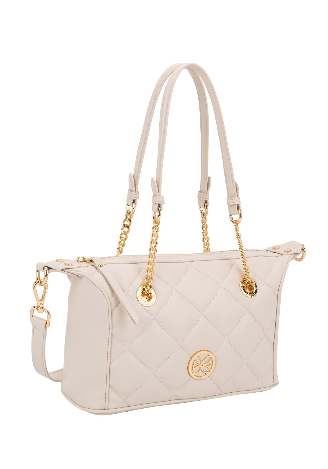 Gionni Diamond Medium Bowling Bag - Off White 1 Shaws Department Stores
