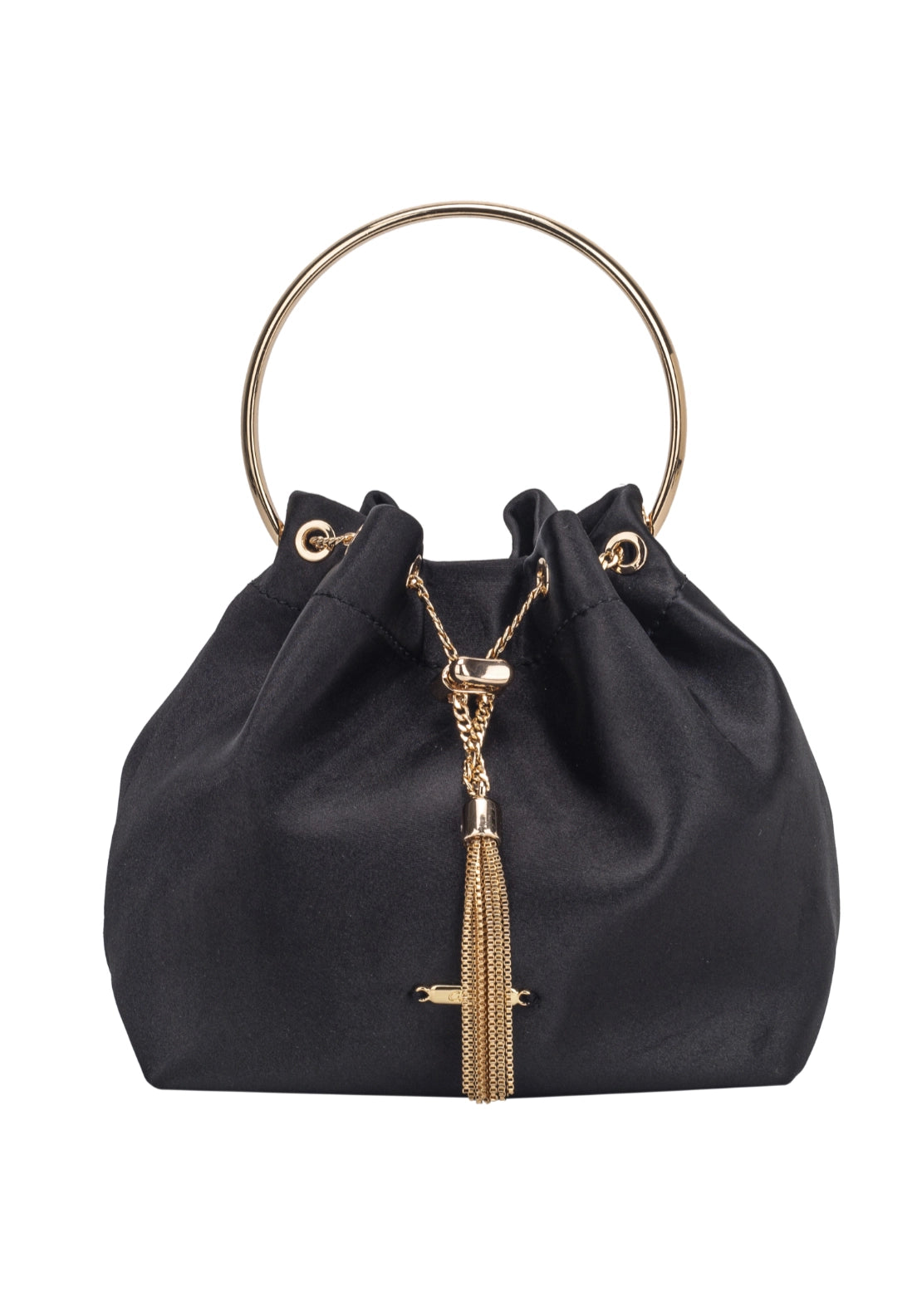 Negroni Ring Handle Pouch Bag - Black