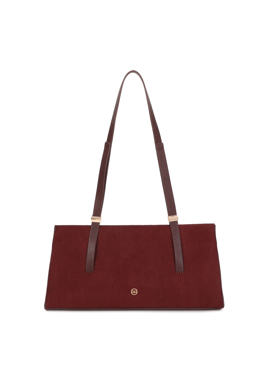 Vetiver Baguette Shoulder Bag - Maroon