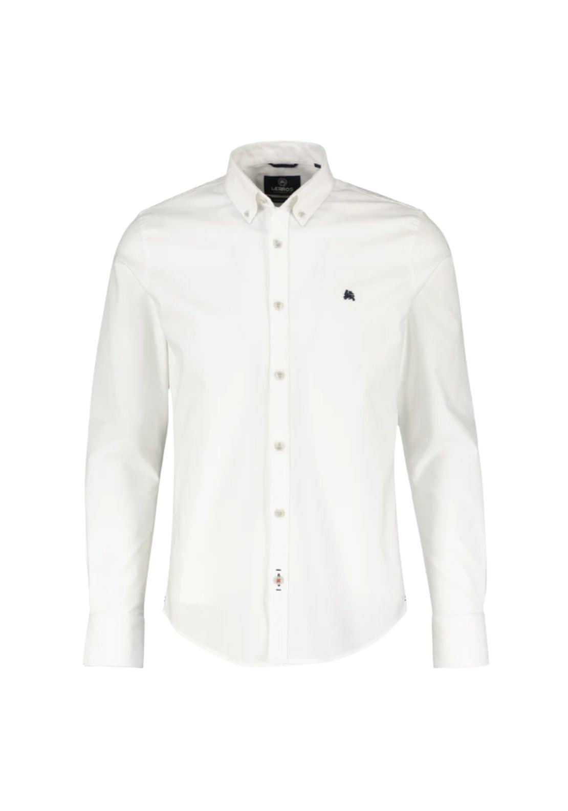 Lerros Plain Oxford Shirt - White 4 Shaws Department Stores