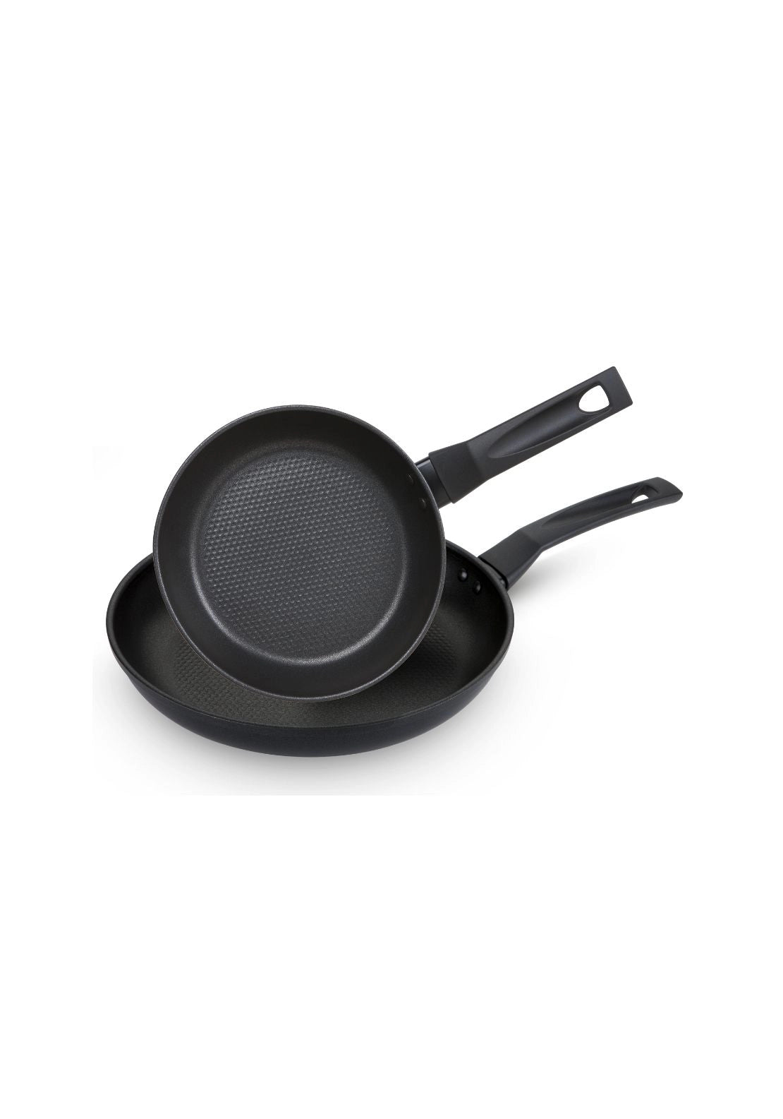Prestige 9x Tougher Aluminium Frypan Twin Pack - Black 1 Shaws Department Stores