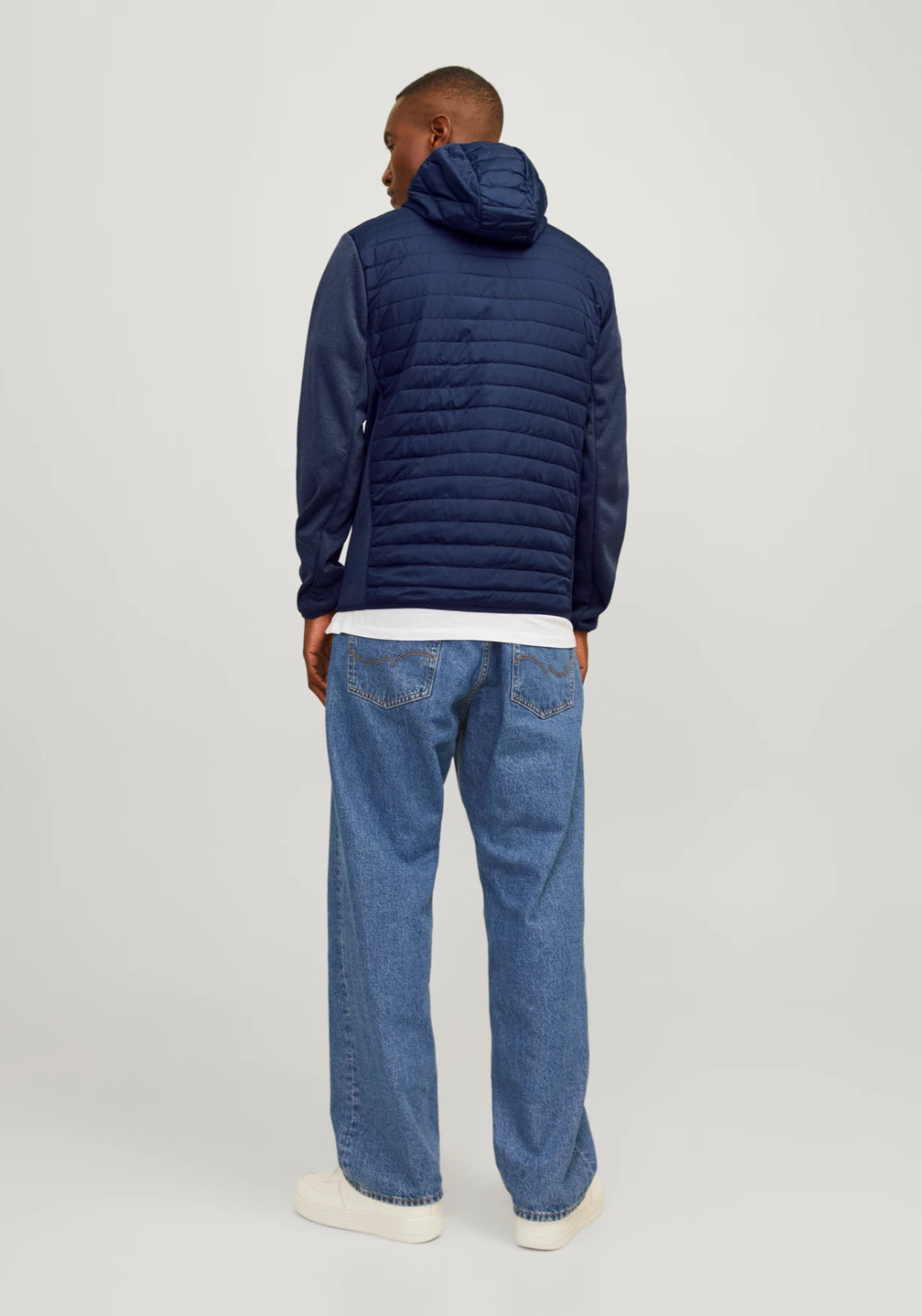 Jack & Jones Hybrid Jacket - Blue 2 Shaws Department Stores