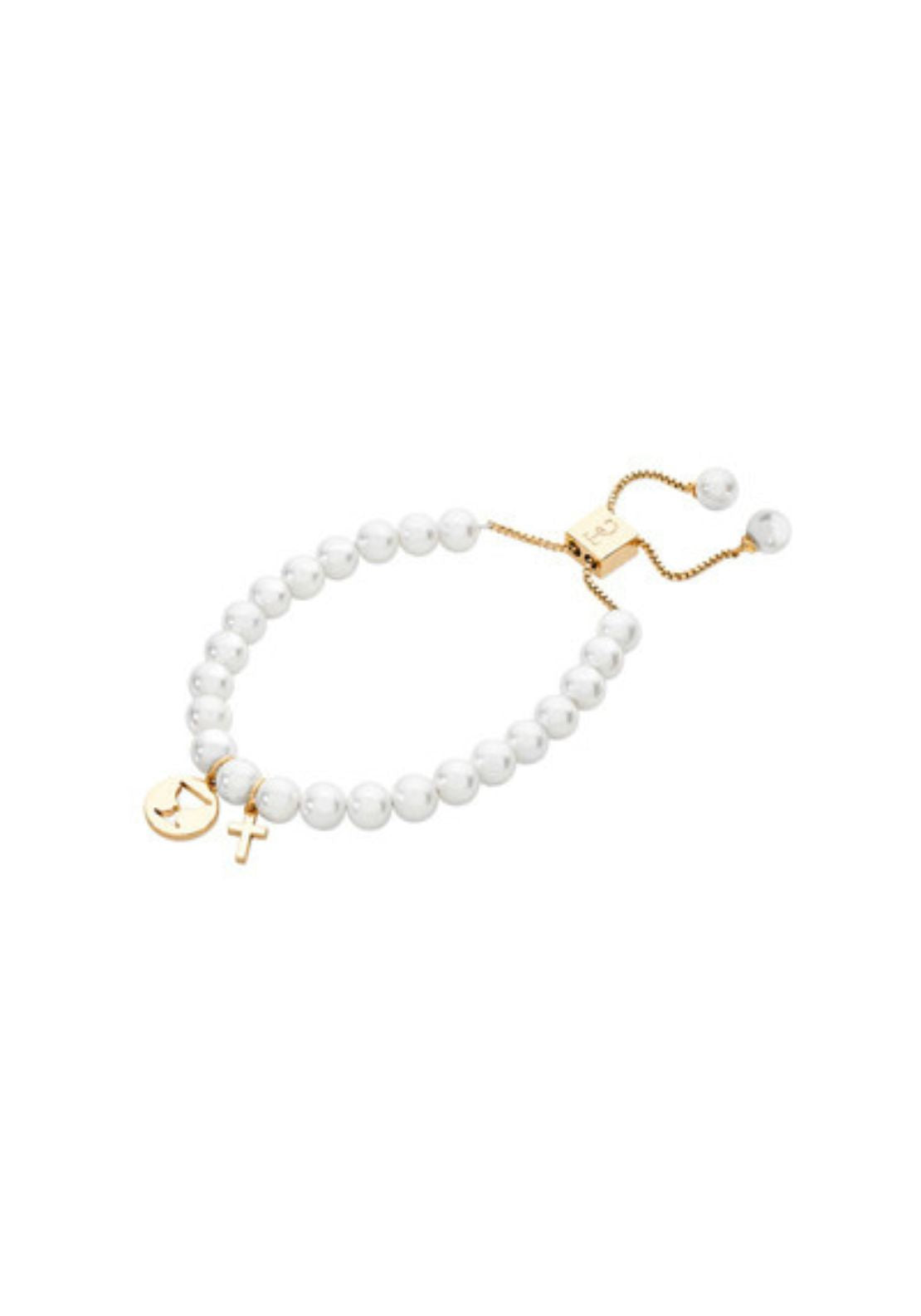 Tipperary Jewellery Pearl Bracelet With Gold Charm - Bangle 1 Shaws Department Stores