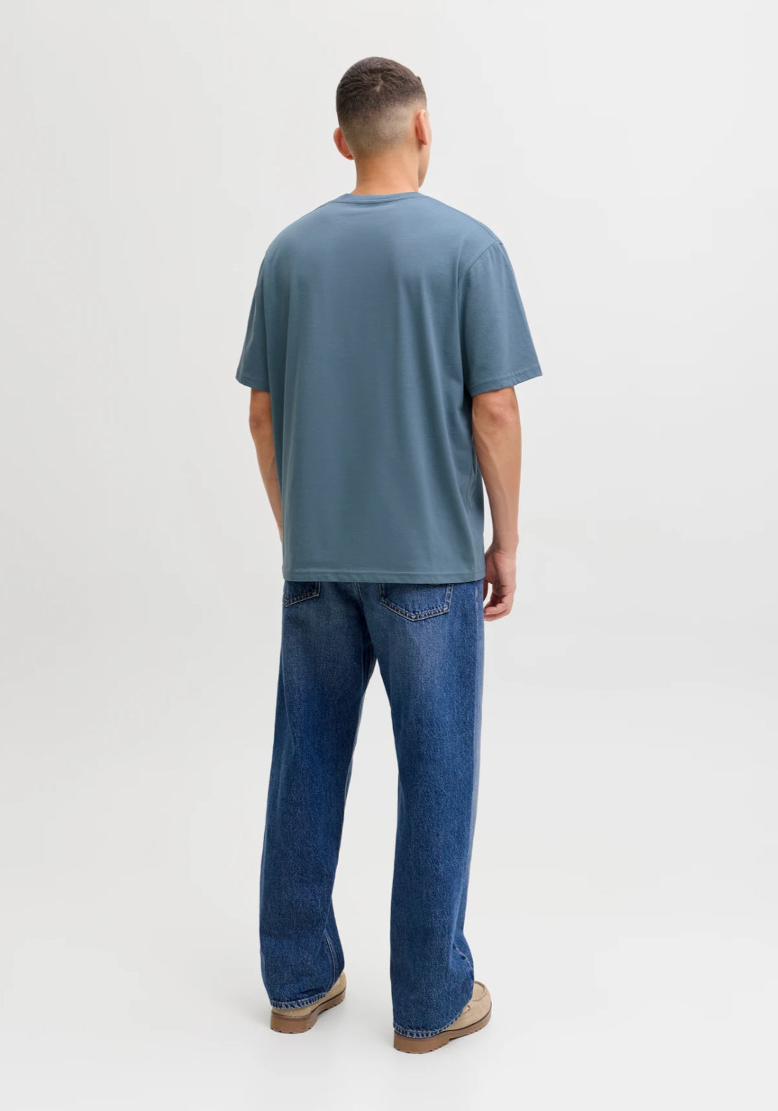 Jack & Jones Short Sleeve Logo T-Shirt - Blue 2 Shaws Department Stores