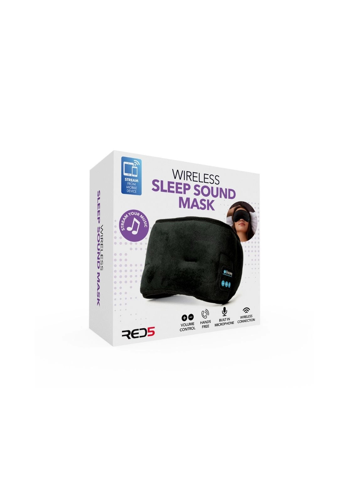 Wireless Sleep Sound Mask - Black