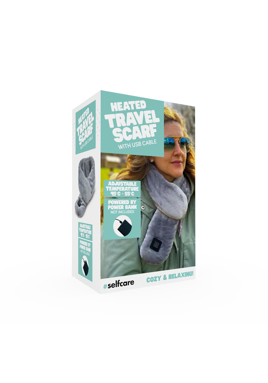 Heated Travel Scarf - Grey