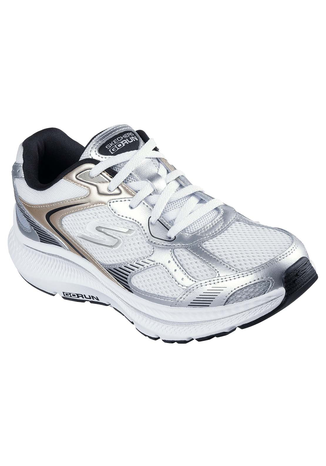 Skechers Go Run Consistent 2.0 - Silver Black 1 Shaws Department Stores