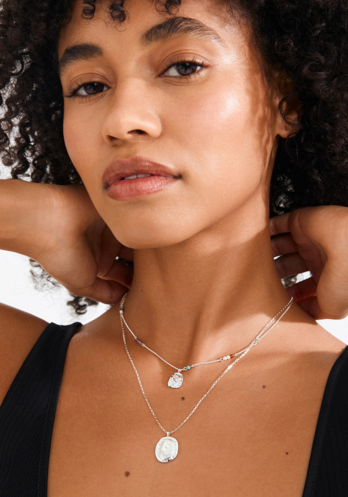 Here Silver Plated Necklace - Silver