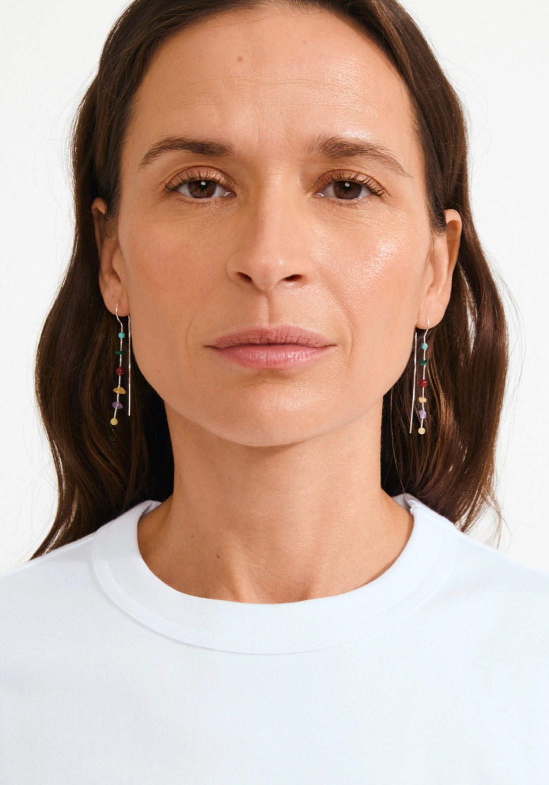 Here Silver Plated Earrings - Silver/multi