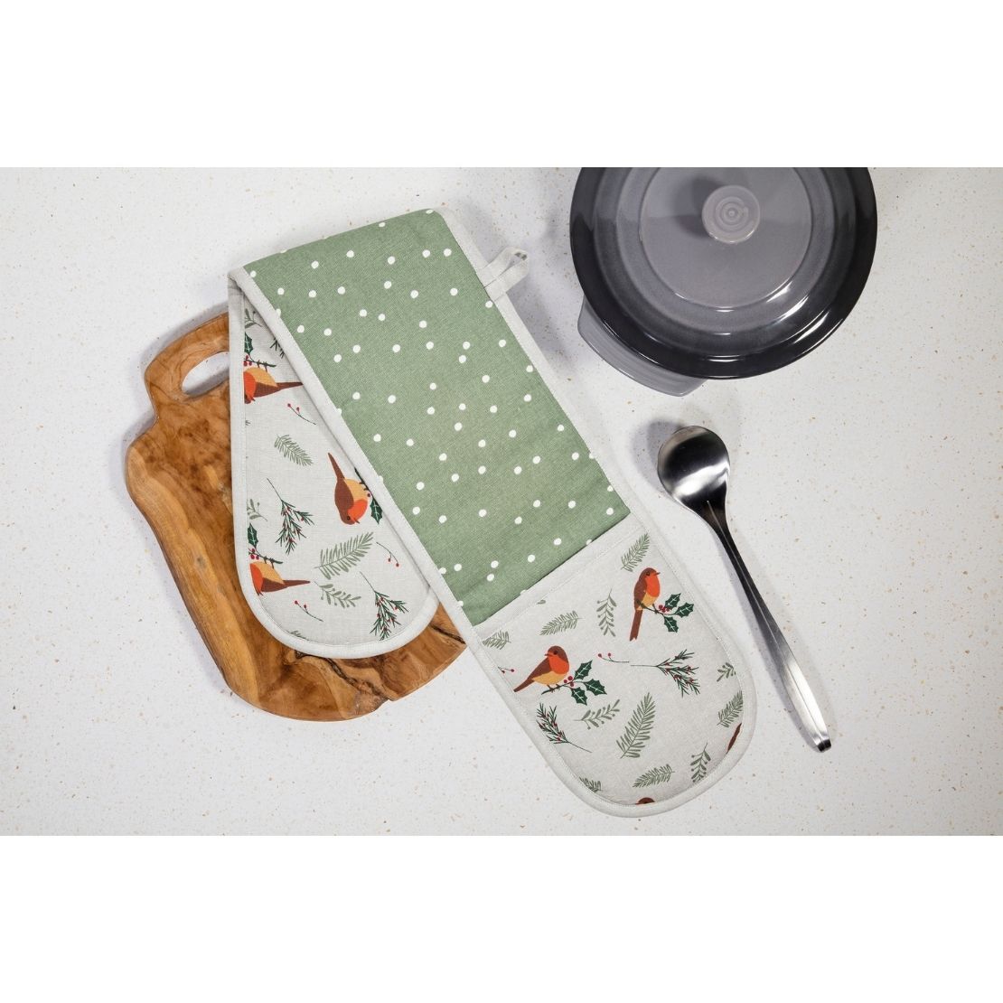 The Home Christmas Robin Double Sided Oven Glove 1 Shaws Department Stores