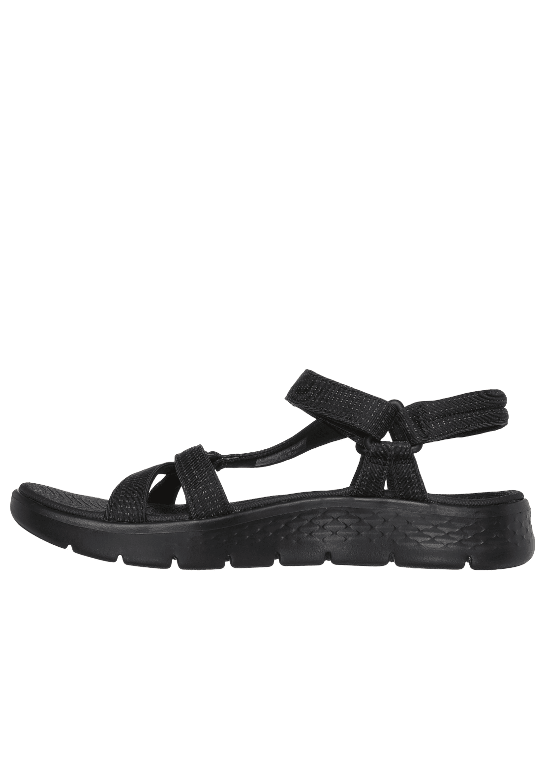 Skechers Go Walk Flex Sandal - Black 1 Shaws Department Stores