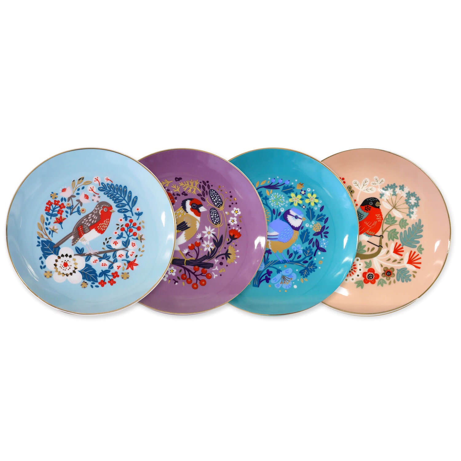 Tipperary Crystal Birdy 4 Piece Biscuit Plate Set 1 Shaws Department Stores