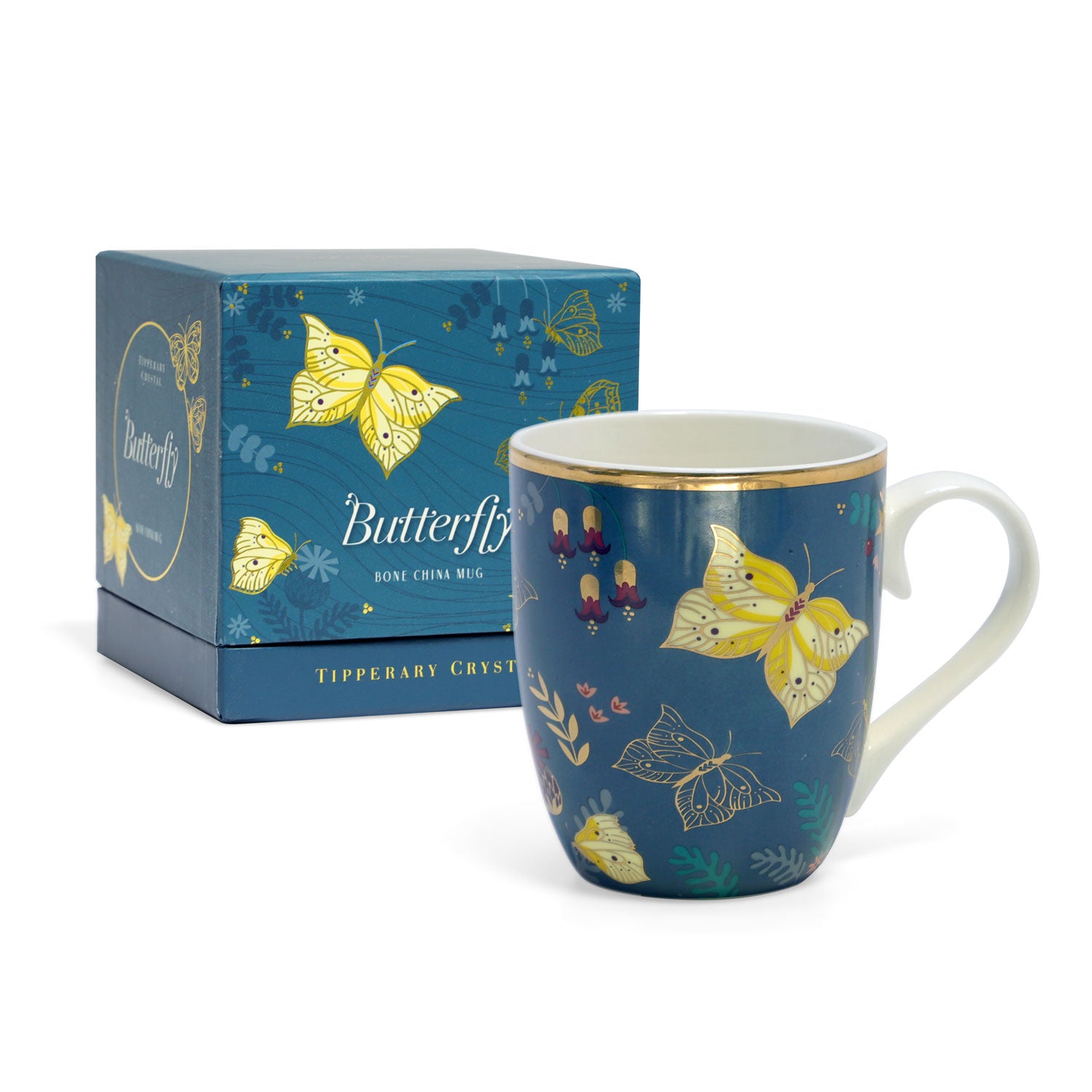 Tipperary Crystal Tipperary Crystal Single Butterfly Mug Brimstone 1 Shaws Department Stores