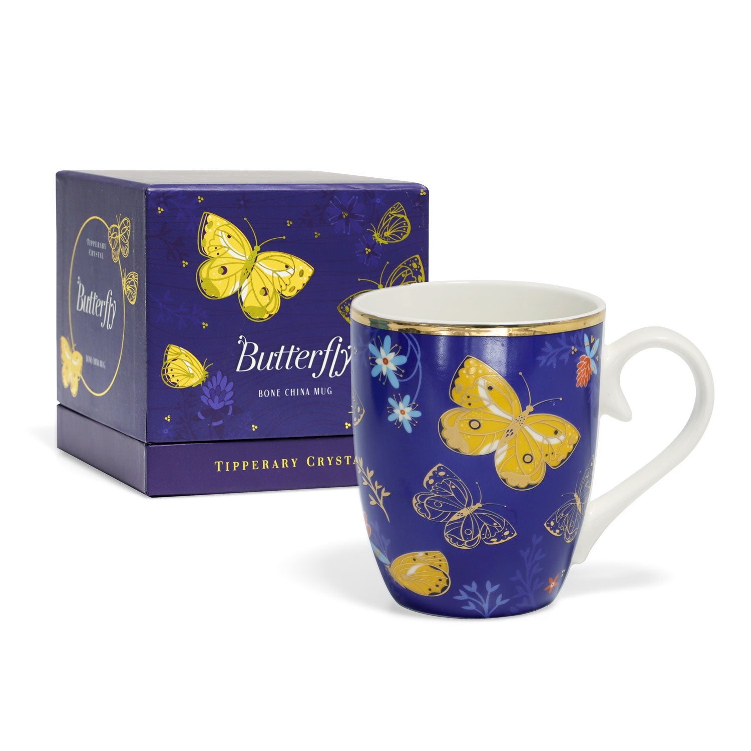 Tipperary Crystal Tipperary Crystal Single Butterfly Mug Clouded - Yellow 1 Shaws Department Stores