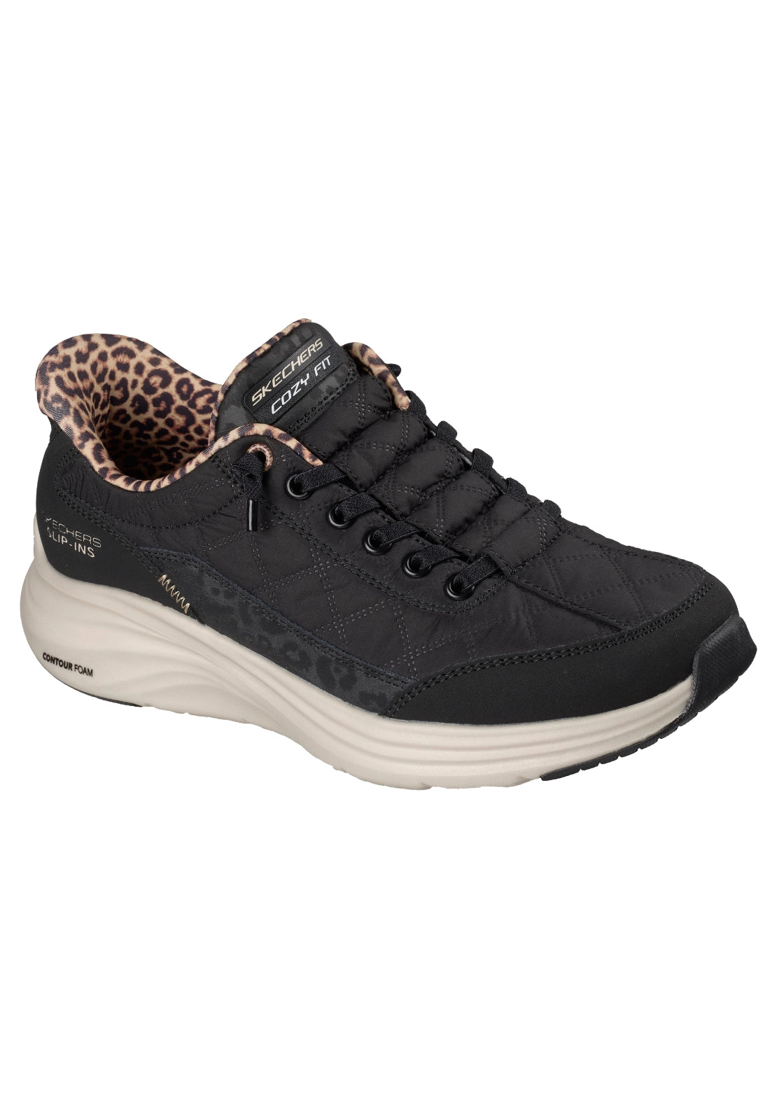 Slip-Ins Contour Foam Leopard - Black