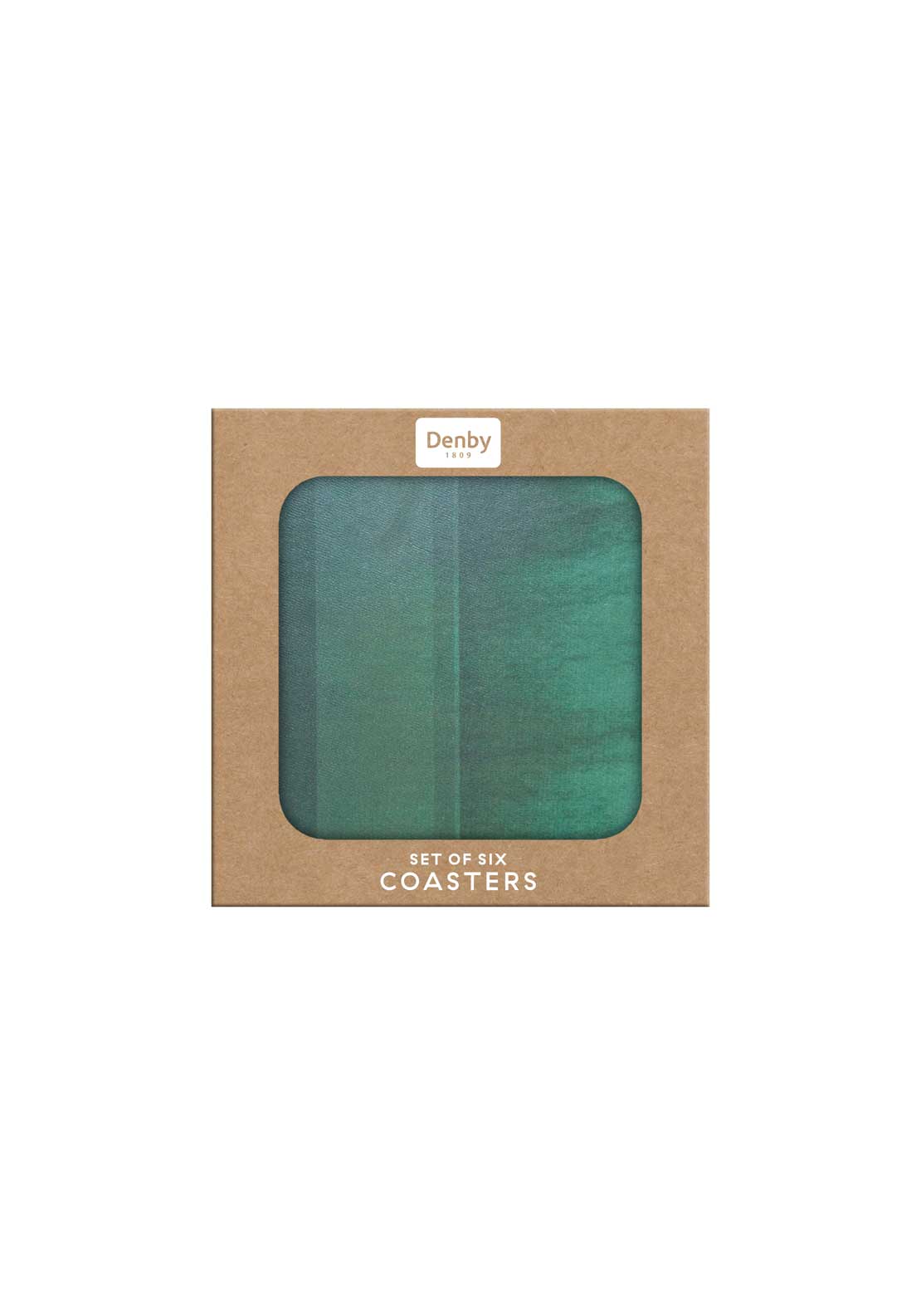 Colours Coasters Set Of 6 - Green