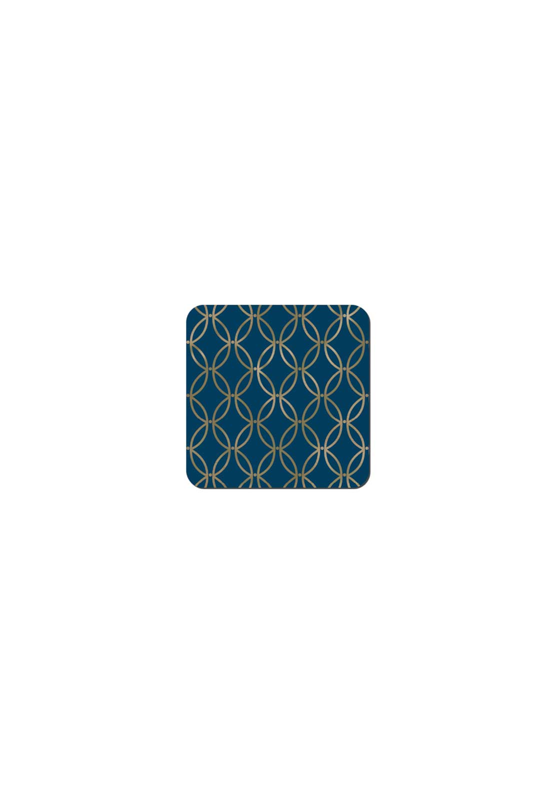 Modern Deco Coasters Set Of 6 - Blue
