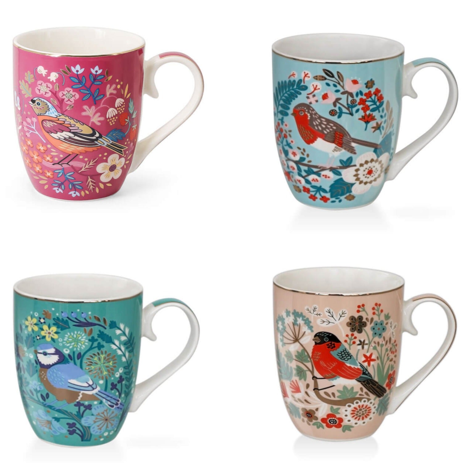Tipperary Crystal Birdy 4 Piece Mugs Set 1 Shaws Department Stores