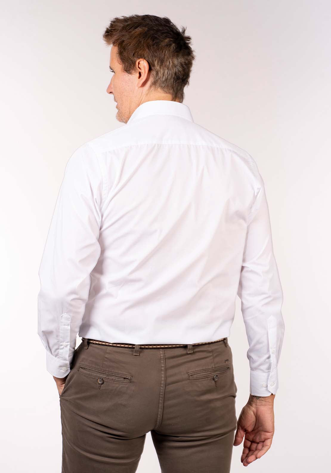 Daniel Grahame Harvard Plain Shirt - White 3 Shaws Department Stores