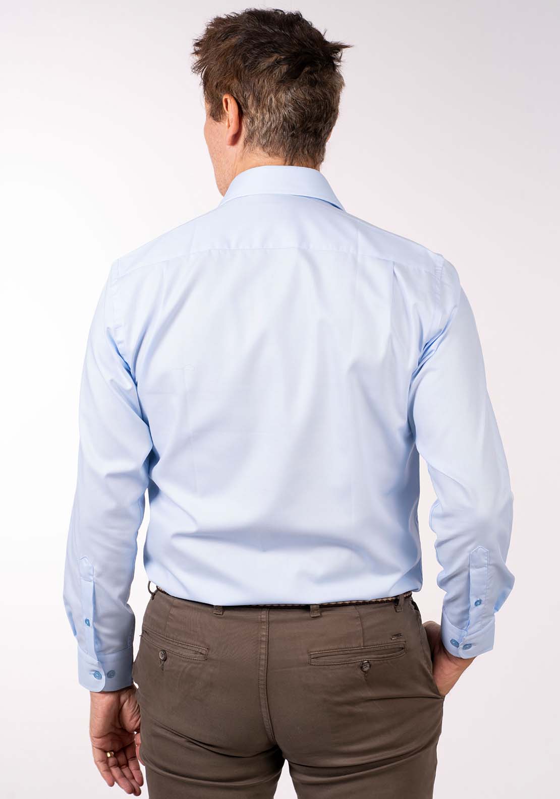 Daniel Grahame Harvard Plain Shirt - Blue 2 Shaws Department Stores