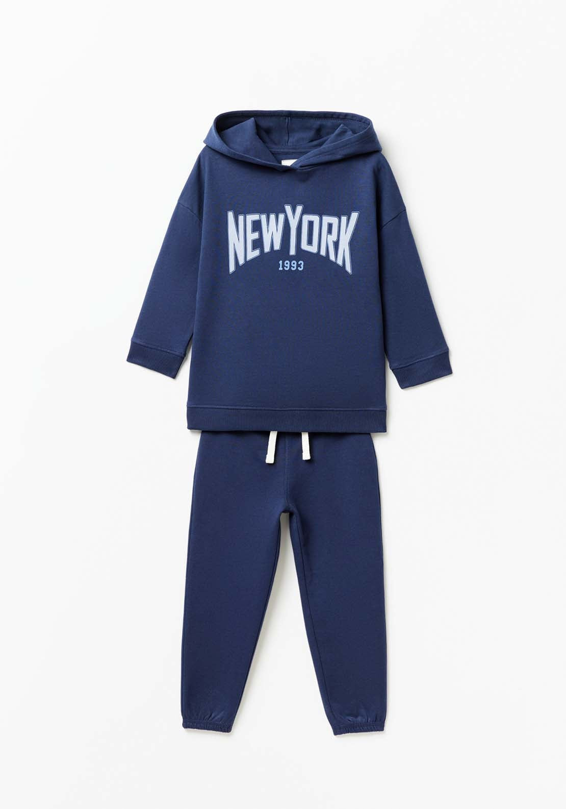 Sfera Long Sleeve New York Tracksuit - Navy 1 Shaws Department Stores