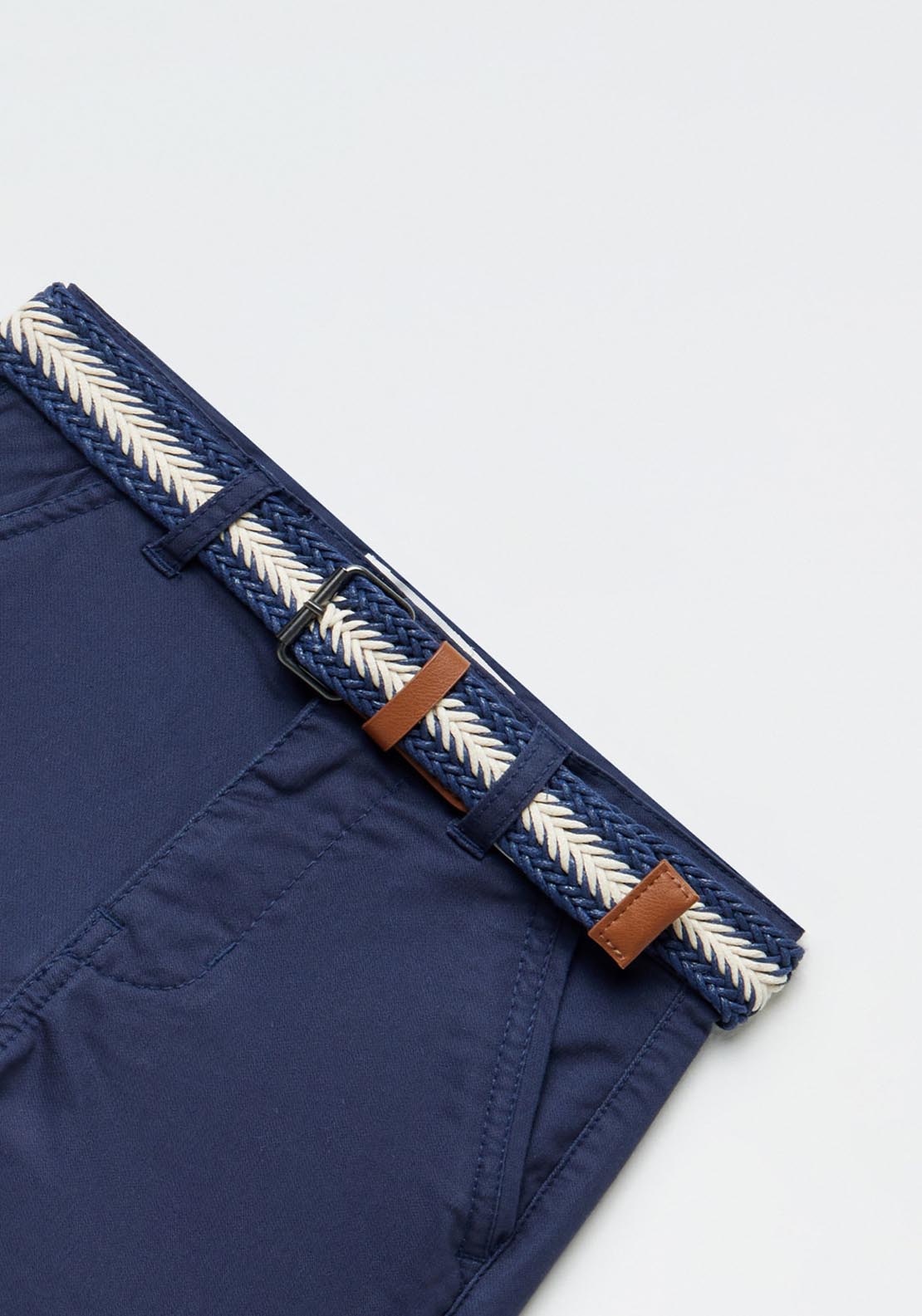 Sfera Belted Bermuda Shorts - Navy / Blue 4 Shaws Department Stores