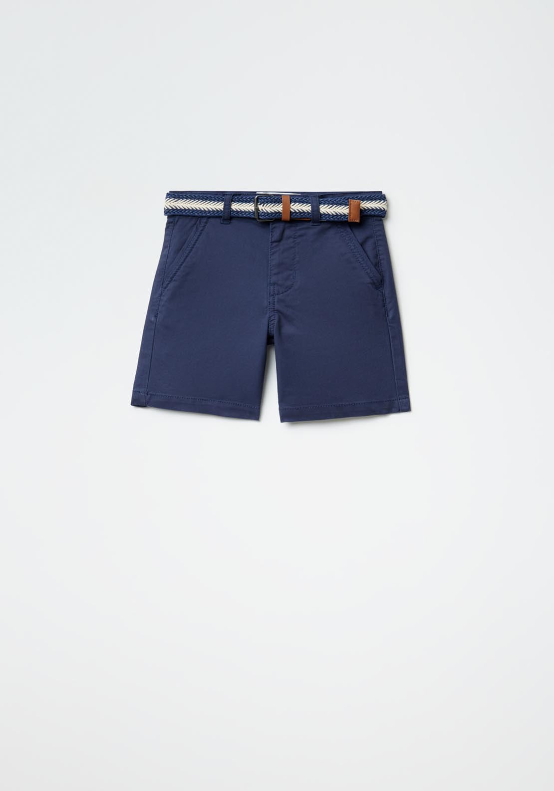 Sfera Belted Bermuda Shorts - Navy / Blue 1 Shaws Department Stores