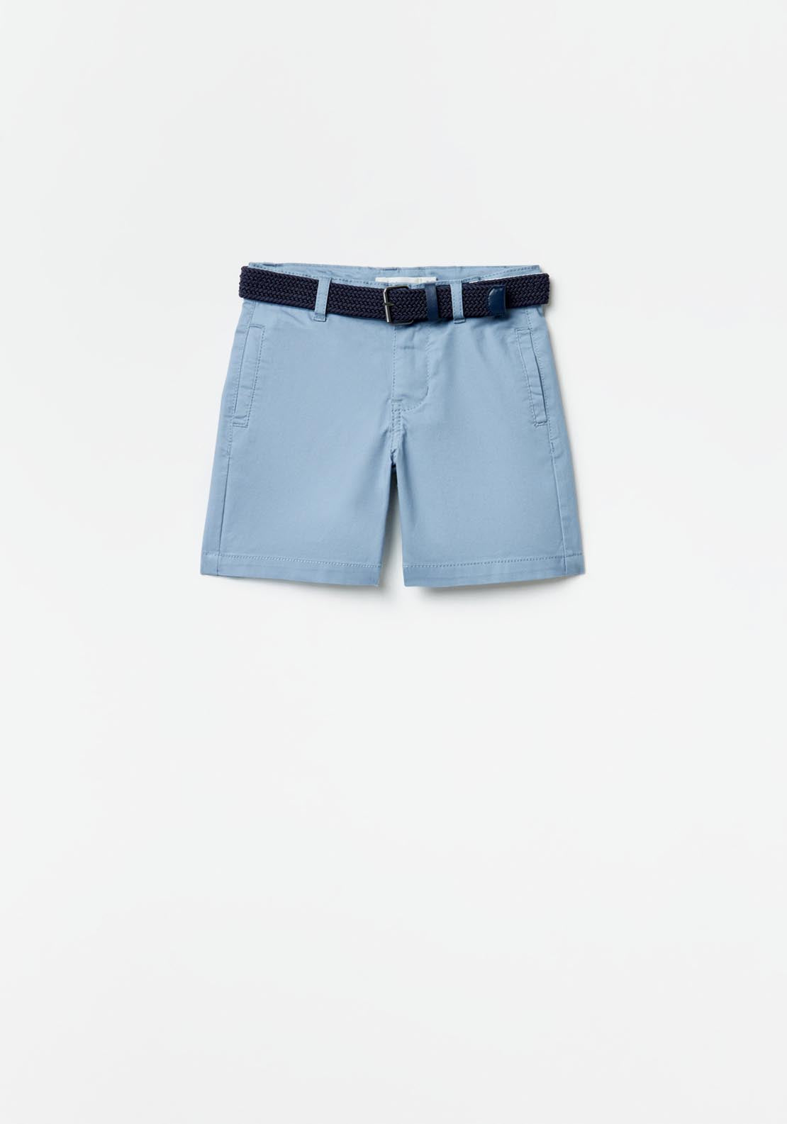 Sfera Belted Bermuda Shorts - Blue 1 Shaws Department Stores