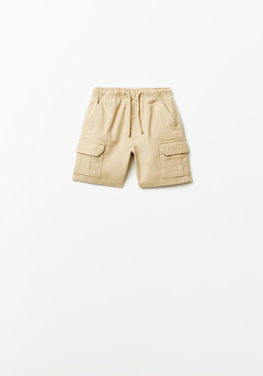 Sfera Cotton Cargo Bermuda Shorts - Beige 1 Shaws Department Stores