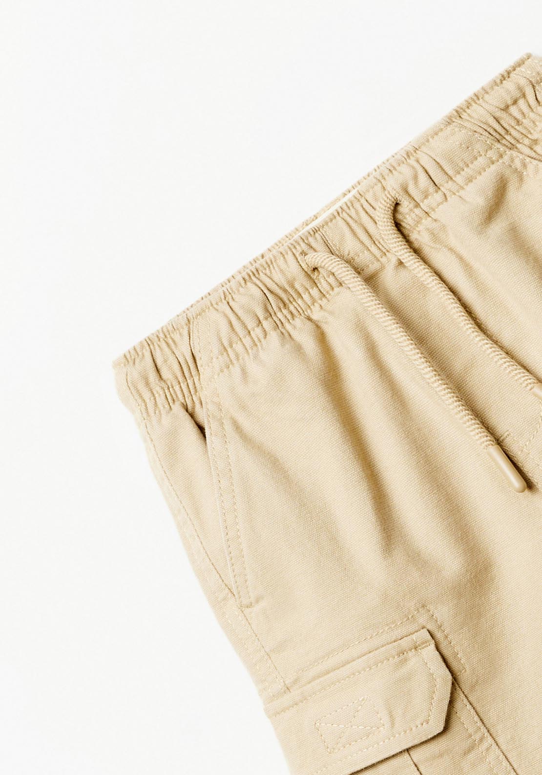 Sfera Cotton Cargo Bermuda Shorts - Beige 2 Shaws Department Stores