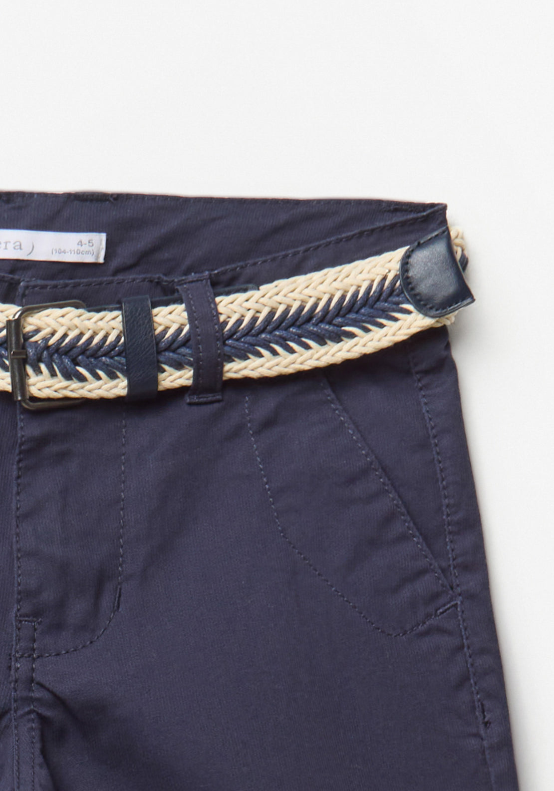 Sfera Woven Belt Bermuda Shorts - Blue 3 Shaws Department Stores