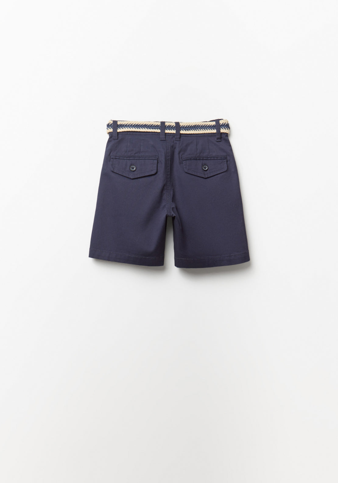 Sfera Woven Belt Bermuda Shorts - Blue 2 Shaws Department Stores