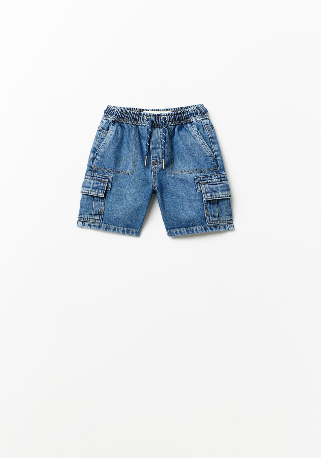 Sfera Cargo-Style Denim Bermuda Shorts - Medium Denim 1 Shaws Department Stores