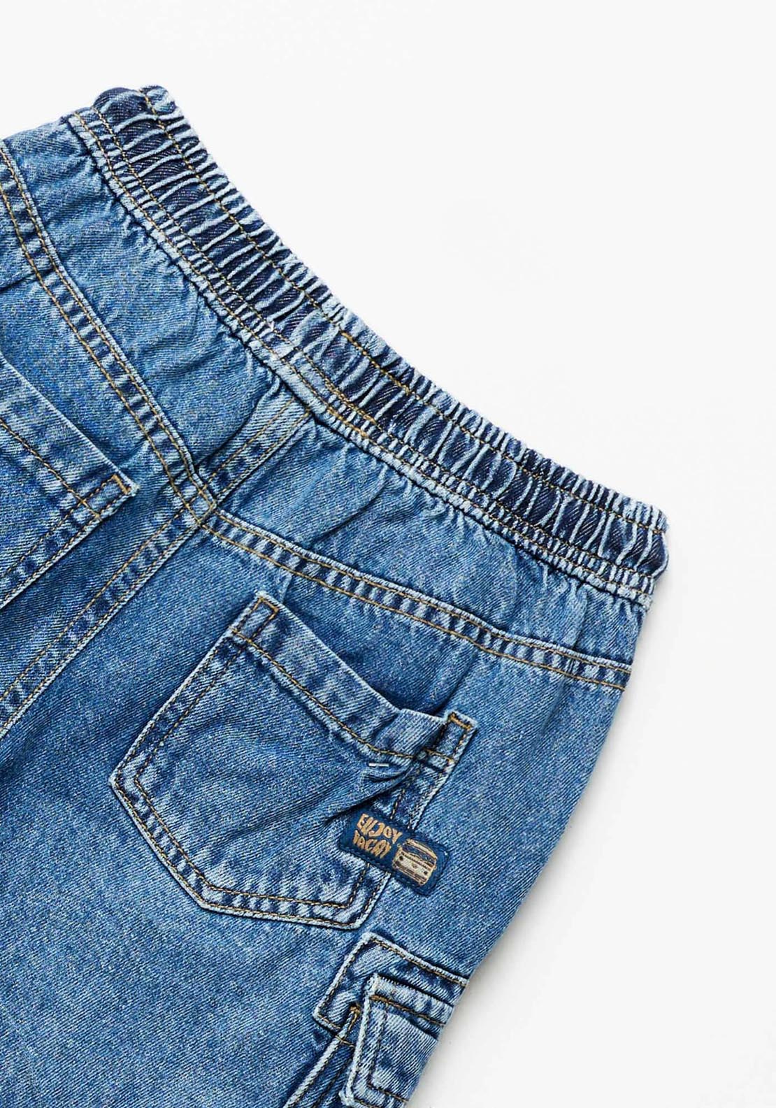 Sfera Cargo-Style Denim Bermuda Shorts - Medium Denim 4 Shaws Department Stores