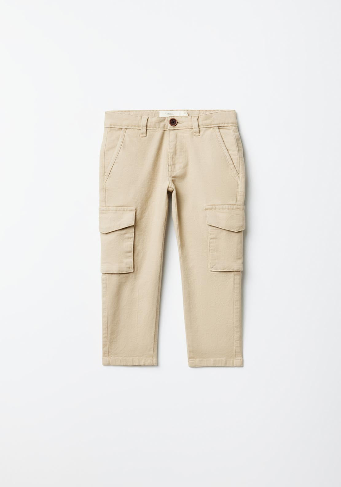 Sfera Straight-Leg Cargo Trousers - Beige 1 Shaws Department Stores