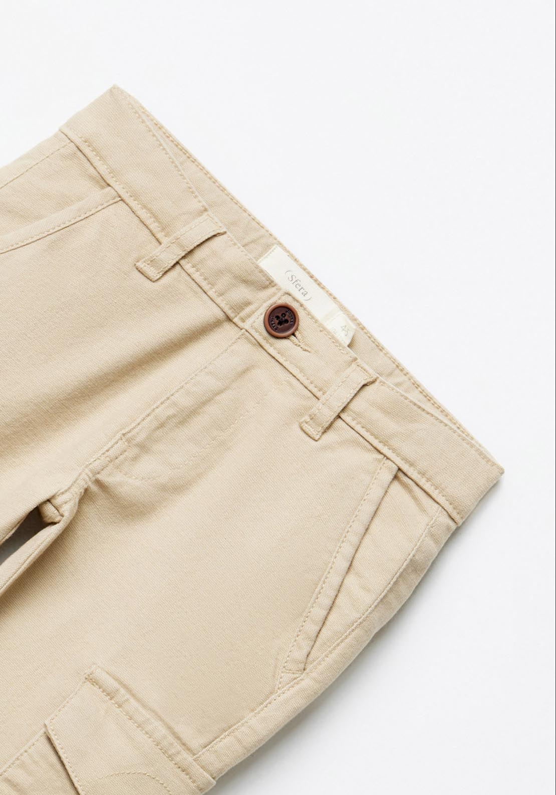 Sfera Straight-Leg Cargo Trousers - Beige 2 Shaws Department Stores