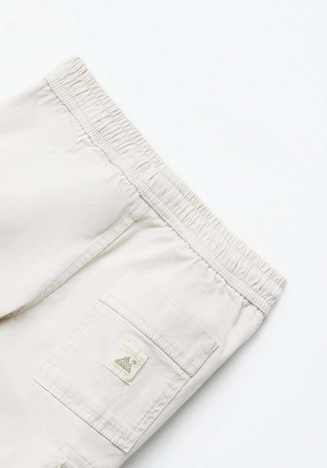 Sfera Elastic cuffs cargo trousers - Ecru 5 Shaws Department Stores