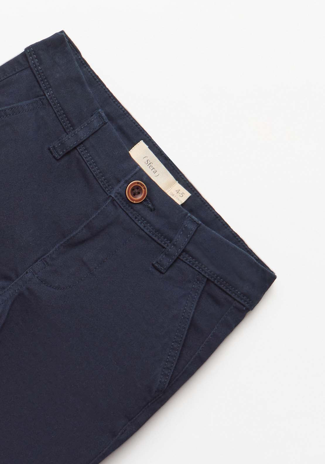Basic Chino Trousers - Blue