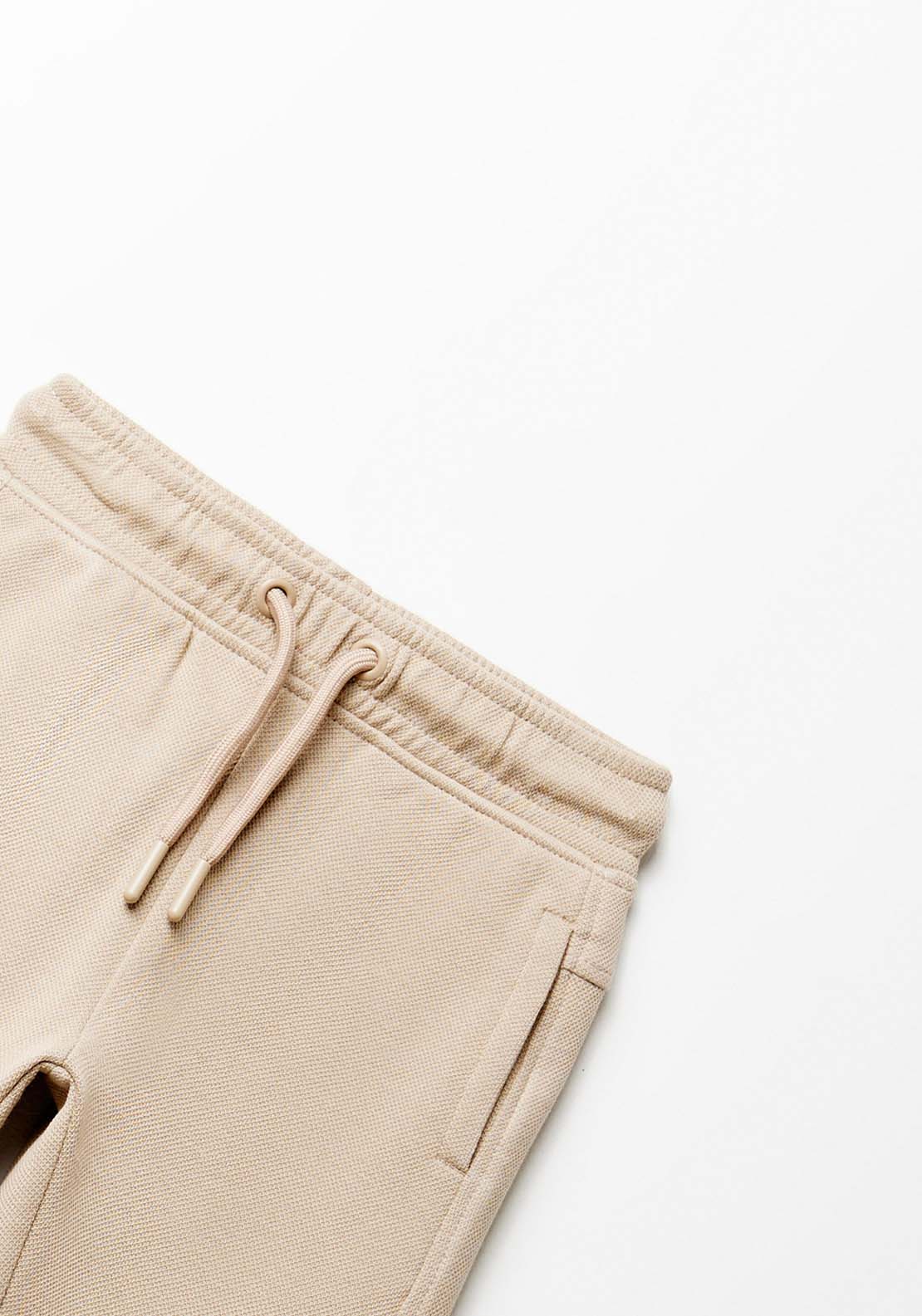 Sfera Basic piqué trousers - Beige 2 Shaws Department Stores