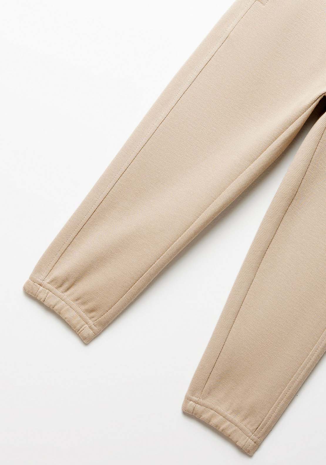 Sfera Basic piqué trousers - Beige 3 Shaws Department Stores