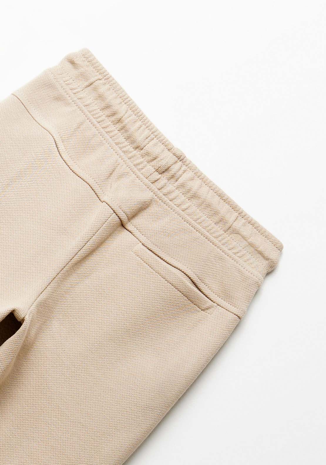 Sfera Basic piqué trousers - Beige 4 Shaws Department Stores