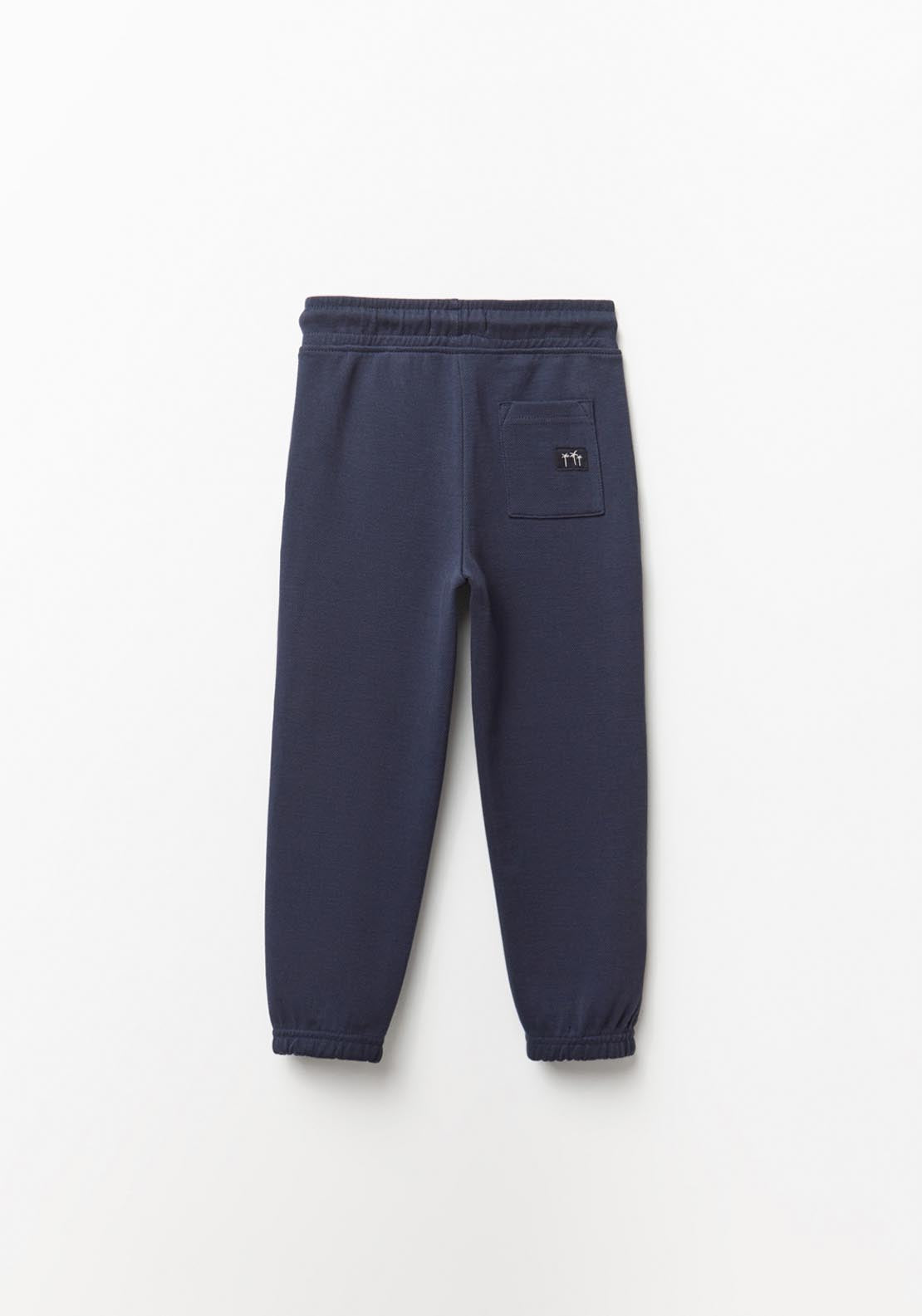 Basic Piqué Jogger Trousers - Blue
