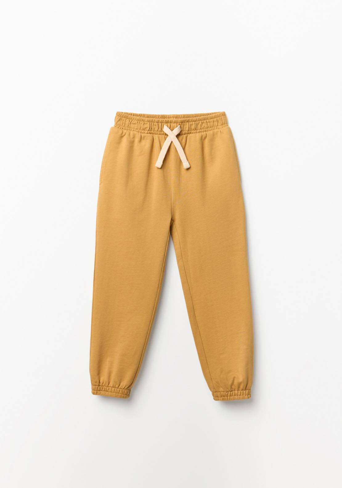 Basic Terry Plush Joggers - Yellow